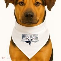 American Military Airplane Warthog Pilot USA-Made Doggie Bandana thumb 1
