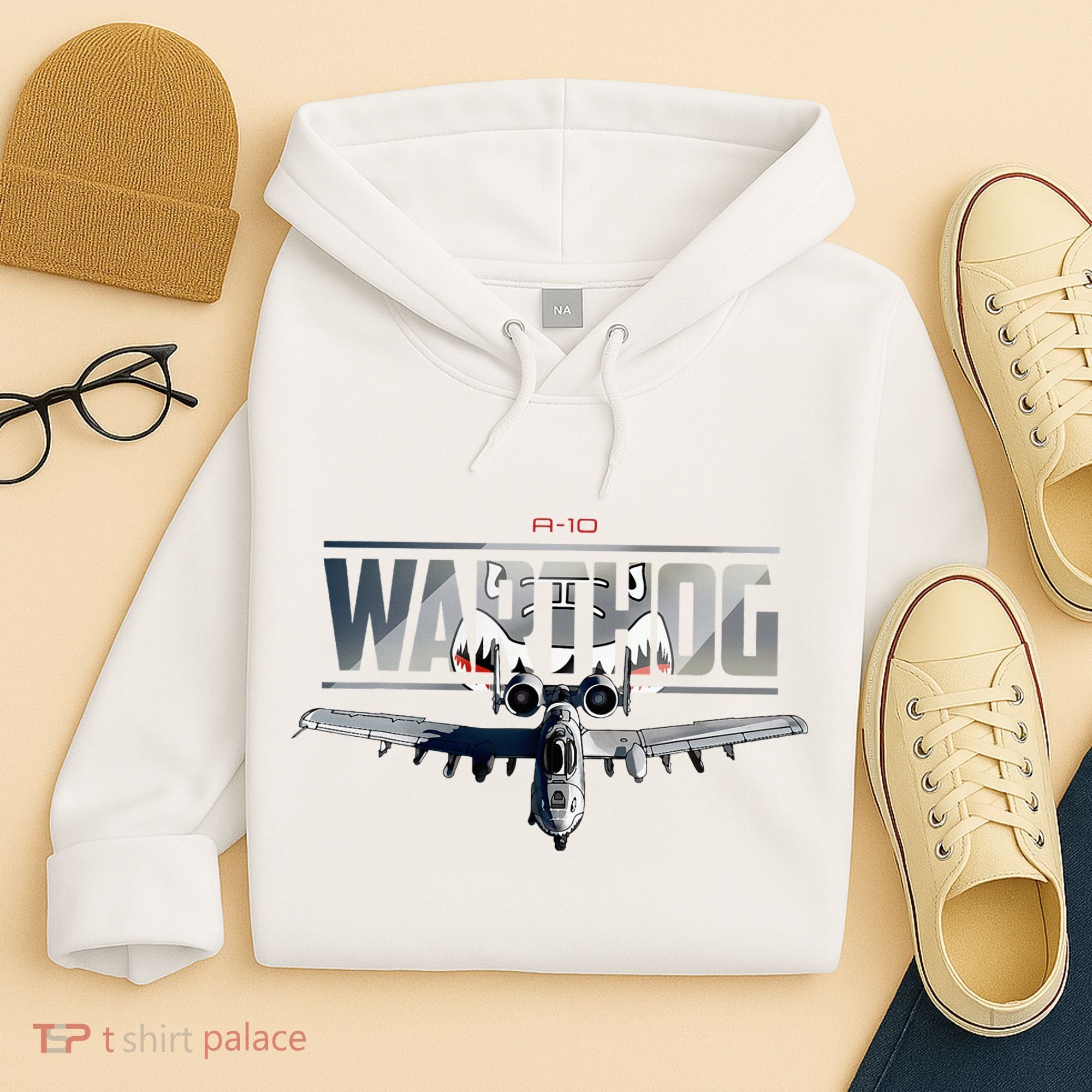 American Military Airplane Warthog Pilot Hoodie