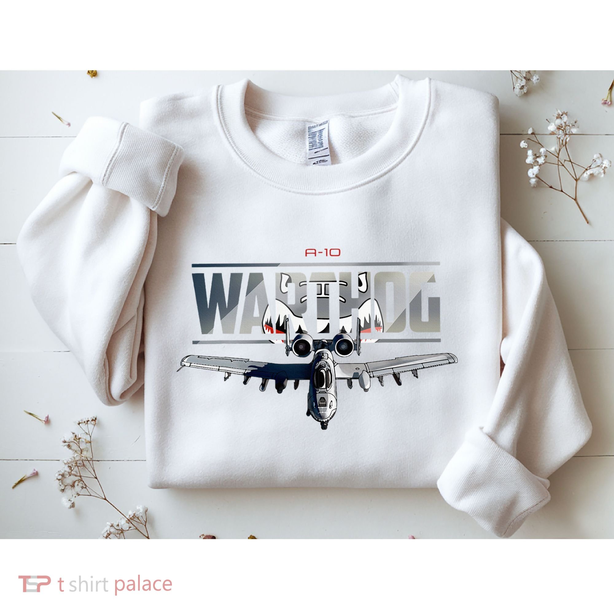 American Military Airplane Warthog Pilot Sweatshirt