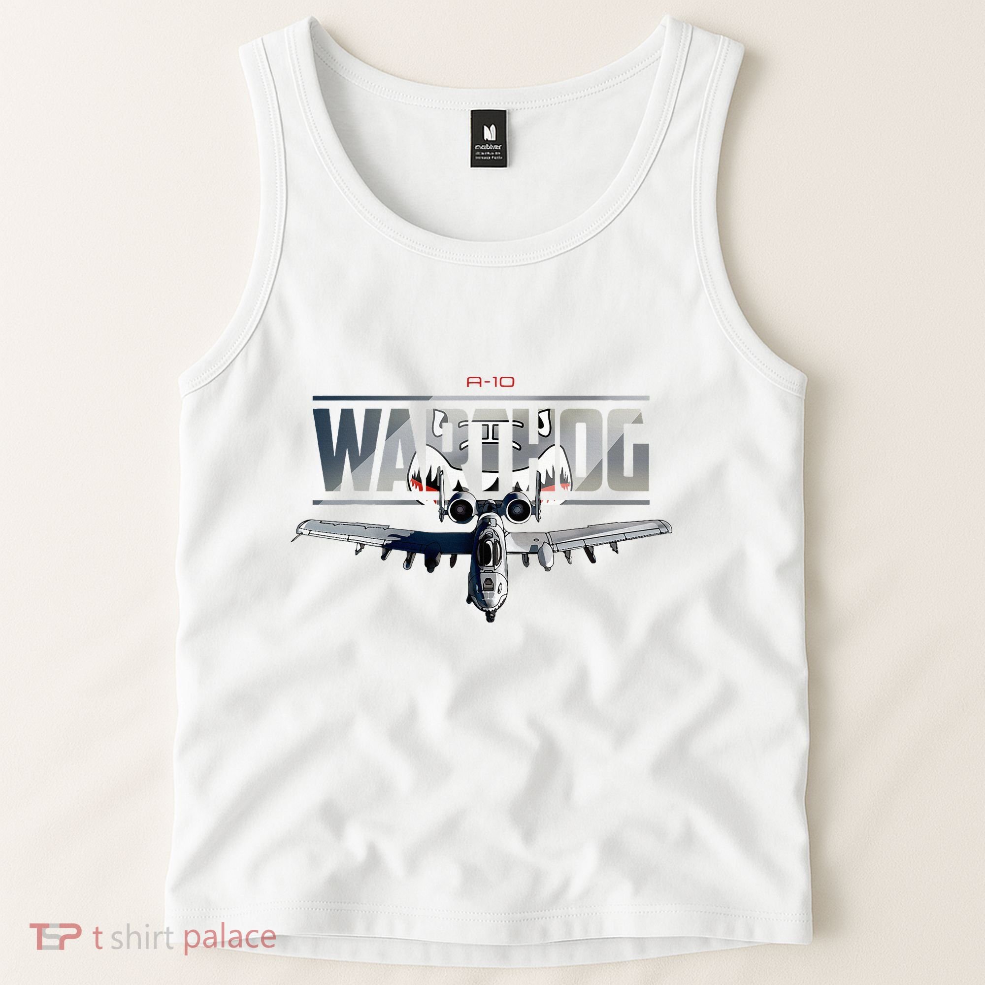 American Military Airplane Warthog Pilot Tank Top