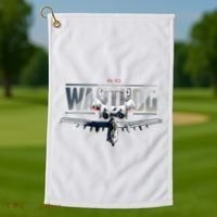 American Military Airplane Warthog Pilot Golf Towel thumb 1