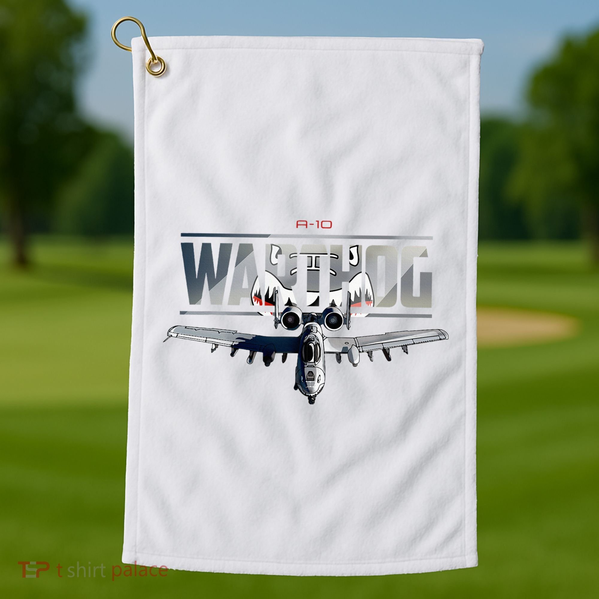 American Military Airplane Warthog Pilot Golf Towel
