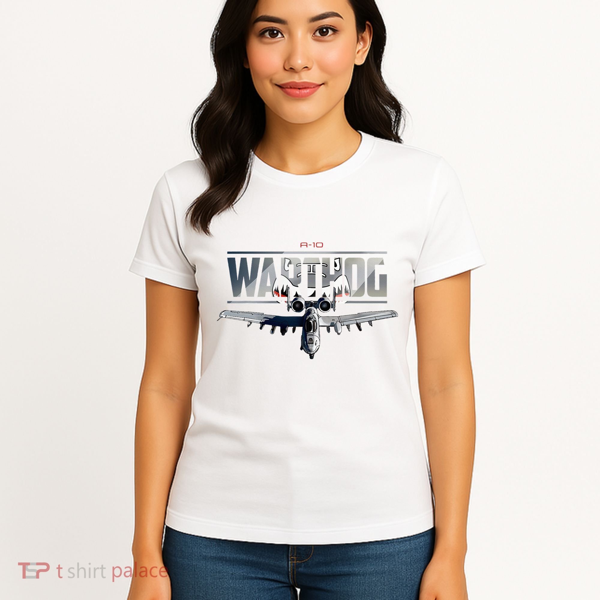 American Military Airplane Warthog Pilot Women's T-Shirt