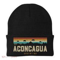 Aconcagua Mountains Argentina Hiking Outdoors Retro Gift Beanie thumb 0