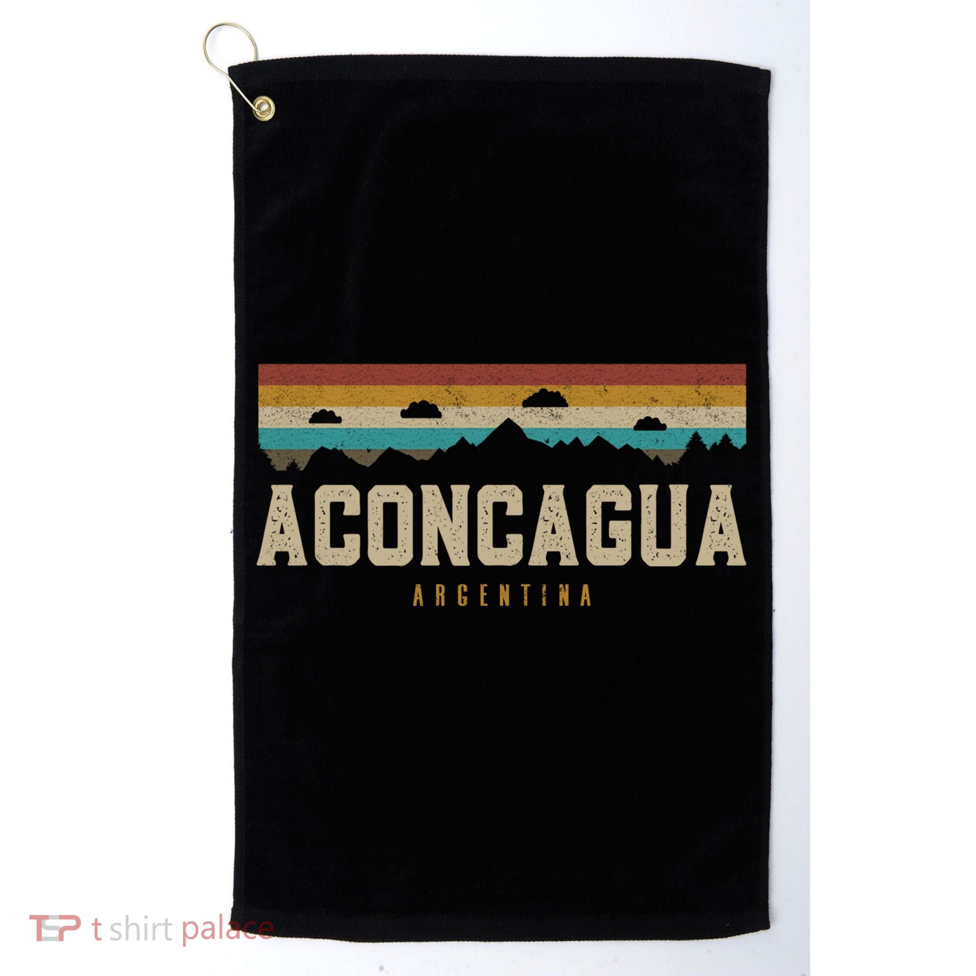 Aconcagua Mountains Argentina Hiking Outdoors Retro Gift Golf Towel