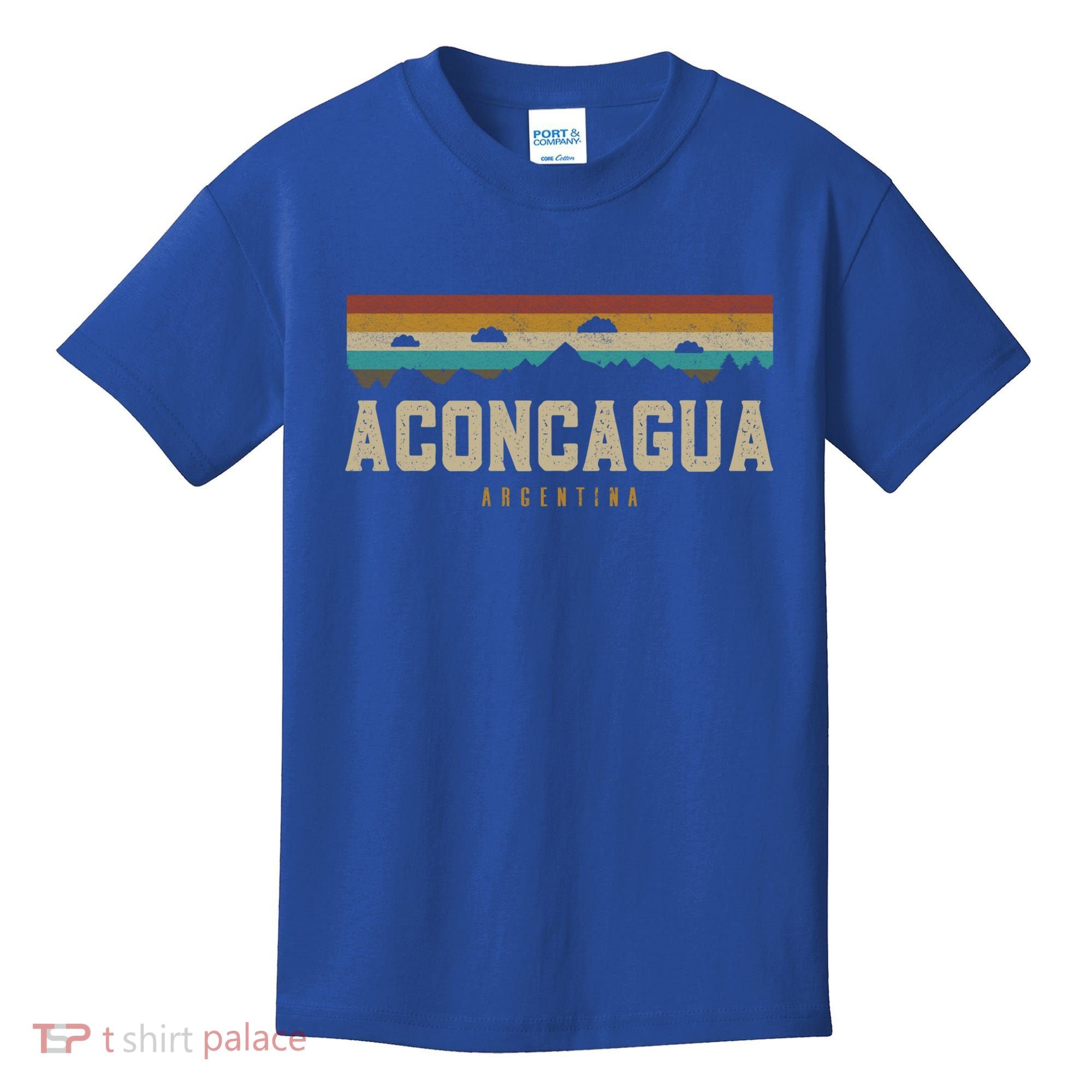 Aconcagua Mountains Argentina Hiking Outdoors Retro Gift Kids T-Shirt
