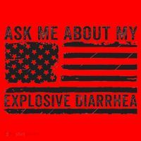 Ask Me About My Explosive Diarrhea Santa Hat thumb 1