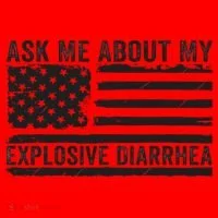Ask Me About My Explosive Diarrhea Santa Hat thumb 1
