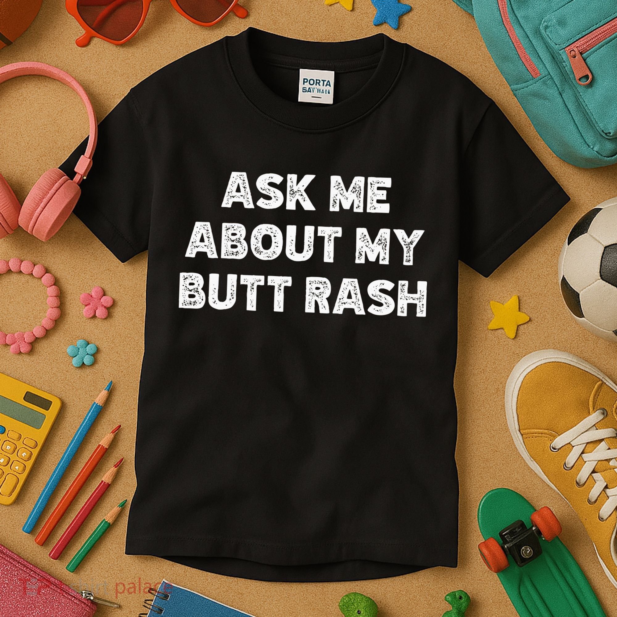 Ask Me About My Butt Rash Embarrassing Bachelor Party Kids T-Shirt