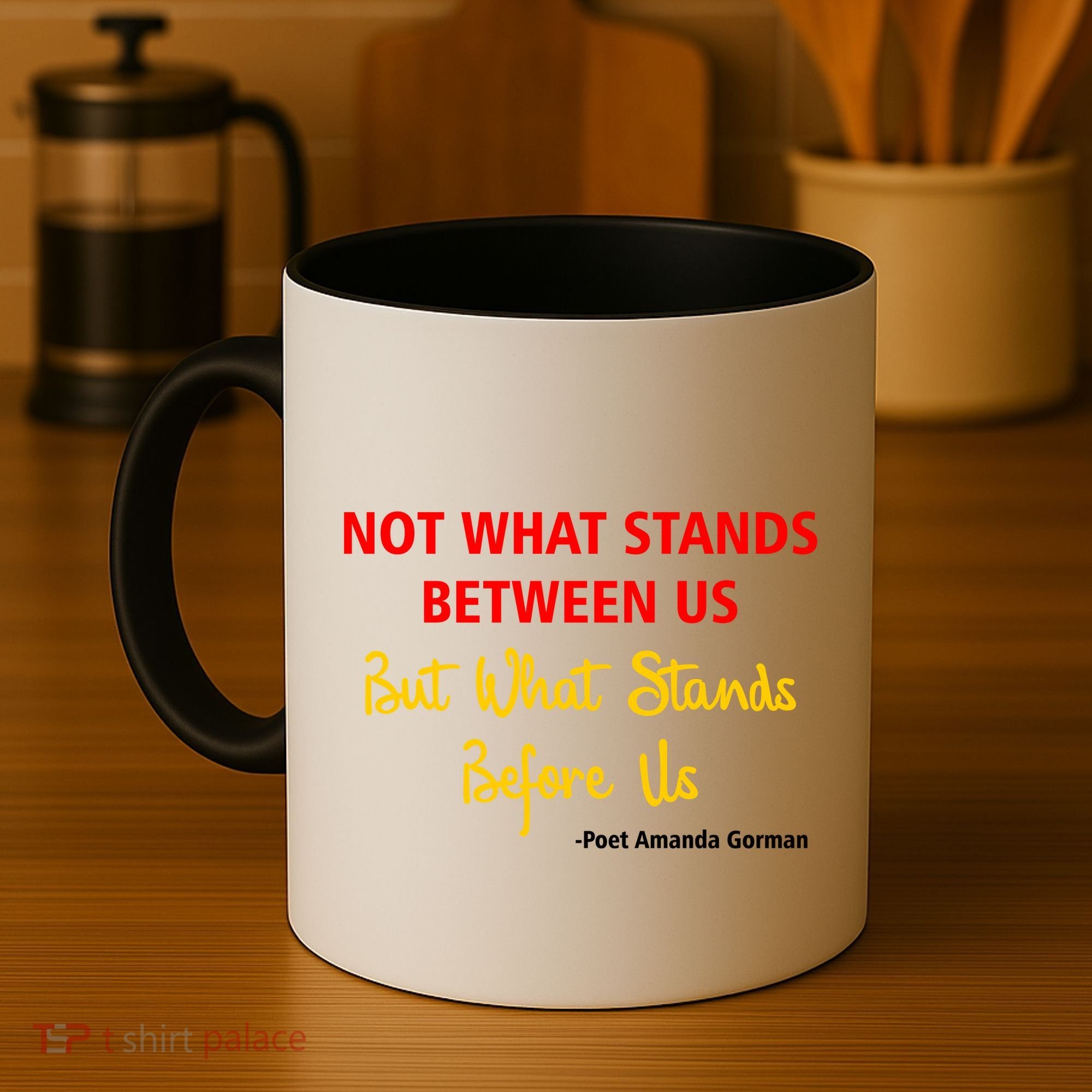 Amanda Gorman Poet What Stands Before Us Coffee Mug