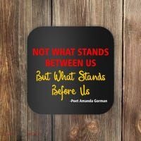 Amanda Gorman Poet What Stands Before Us Coaster thumb 0
