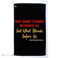 Amanda Gorman Poet What Stands Before Us Golf Towel thumb 0