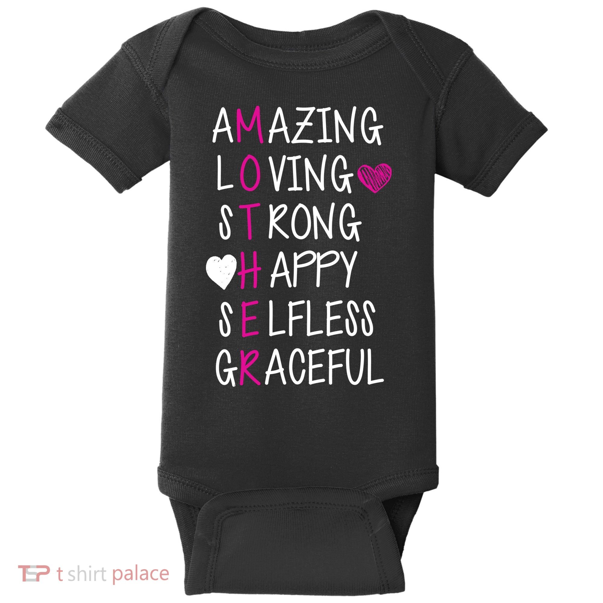 Amazing Loving Strong Happy Mother Baby Bodysuit