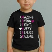Amazing Loving Strong Happy Mother Toddler T-Shirt thumb 2