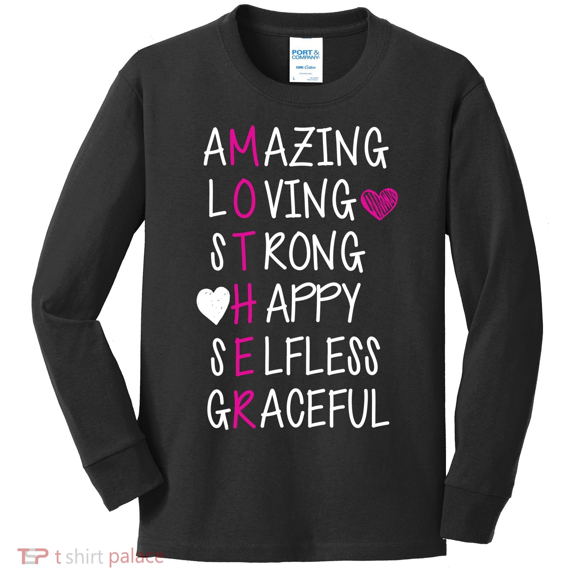 Amazing Loving Strong Happy Mother Kids Long Sleeve Shirt