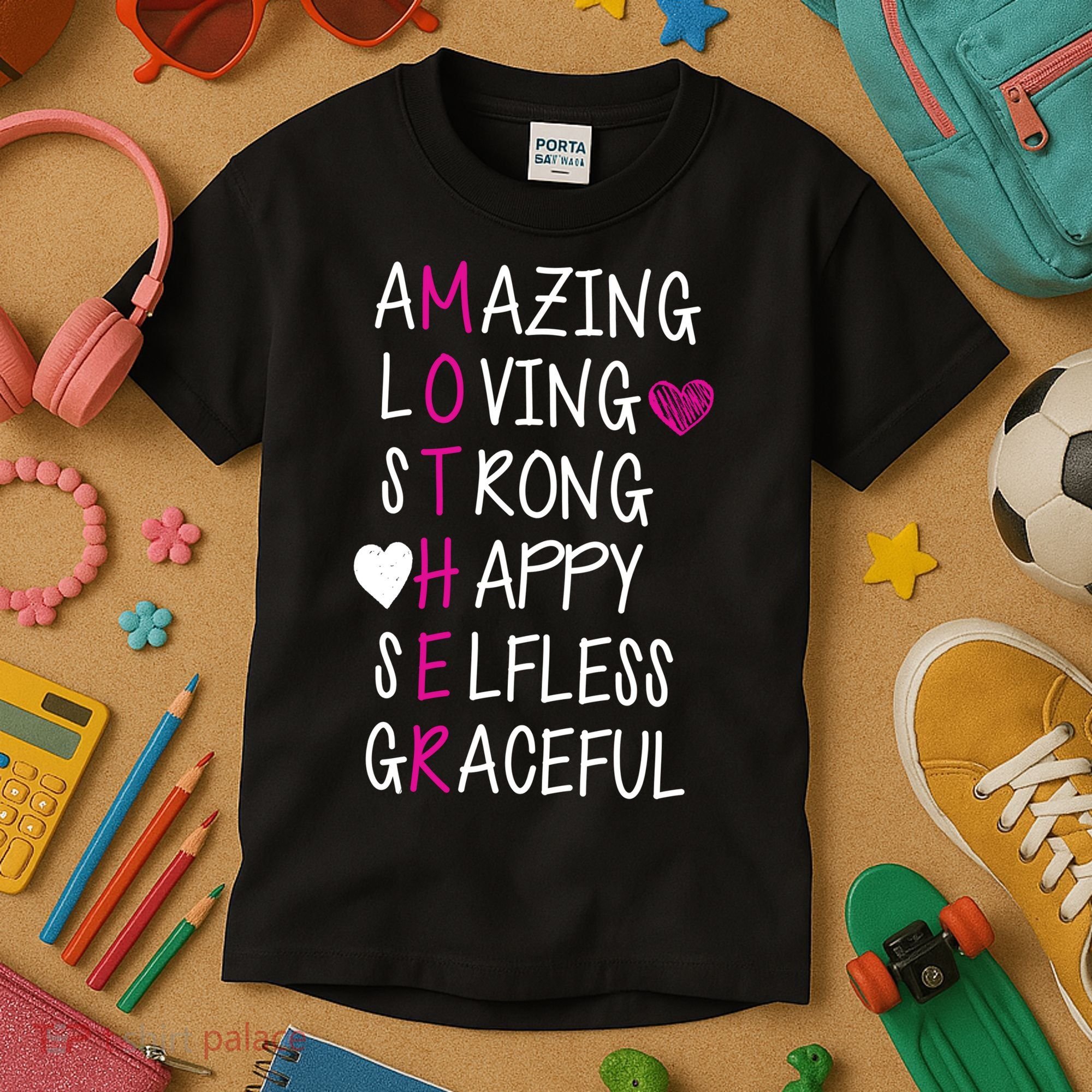 Amazing Loving Strong Happy Mother Kids T-Shirt