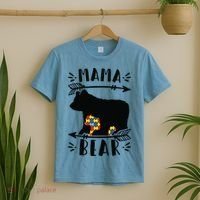 Autism Mama Bear Meaningful Gift Autism Mom Cool Gift T-Shirt thumb 2