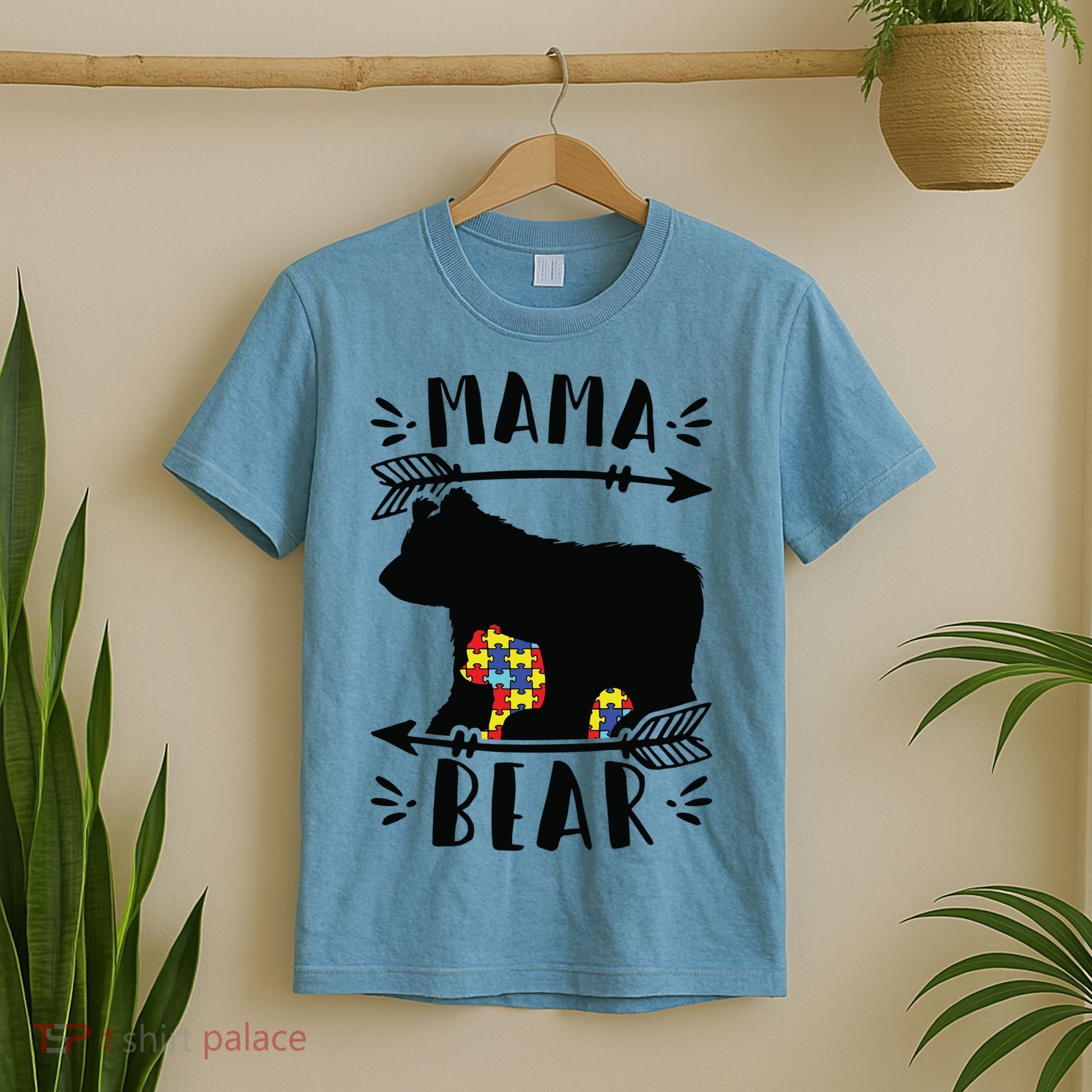 Autism Mama Bear Meaningful Gift Autism Mom Cool Gift T-Shirt