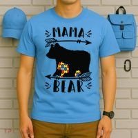 Autism Mama Bear Meaningful Gift Autism Mom Cool Gift T-Shirt thumb 5