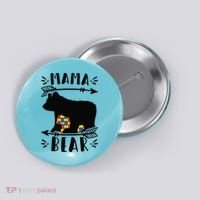 Autism Mama Bear Meaningful Gift Autism Mom Cool Gift Button thumb 0