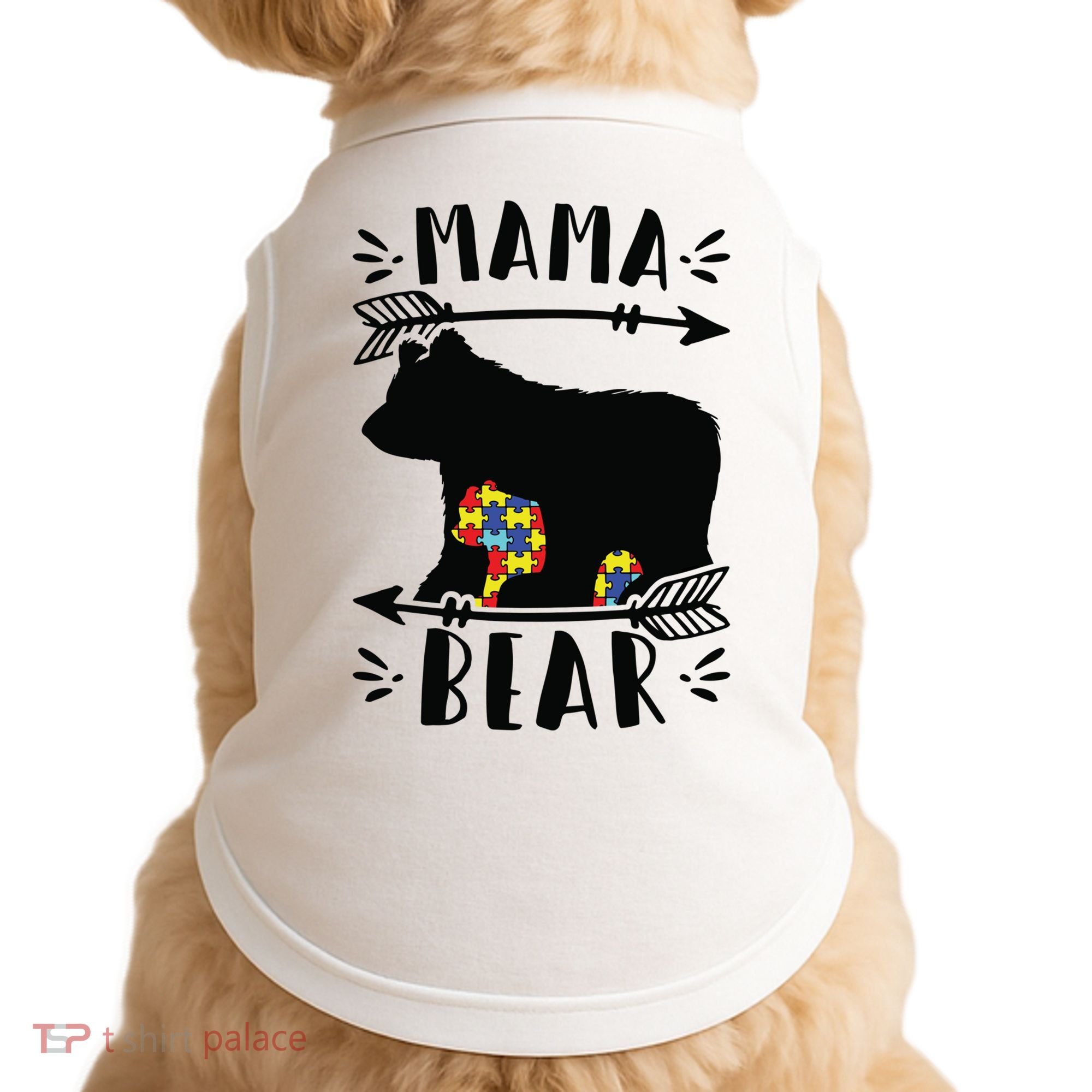 Autism Mama Bear Meaningful Gift Autism Mom Cool Gift Doggie Tank