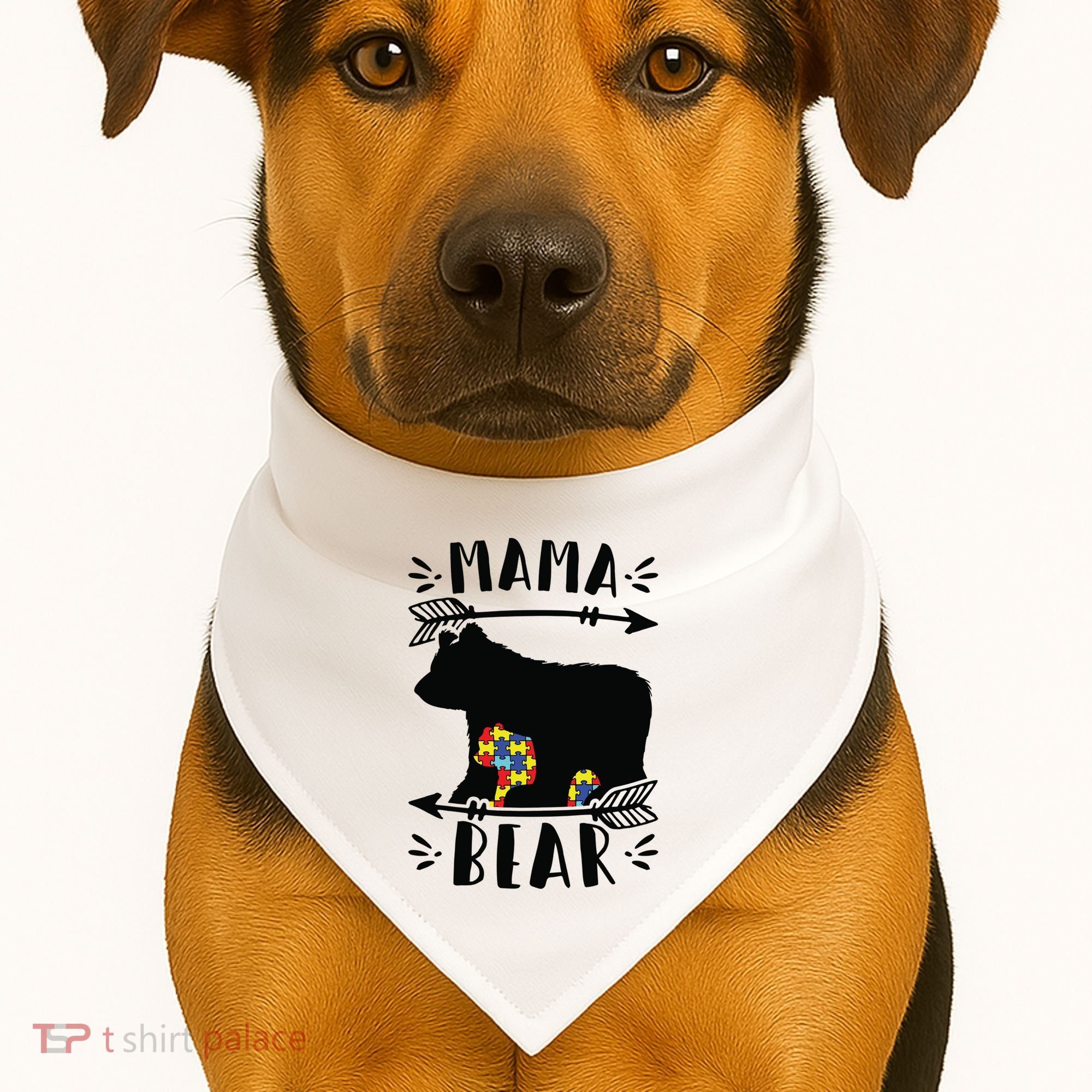 Autism Mama Bear Meaningful Gift Autism Mom Cool Gift USA-Made Doggie Bandana
