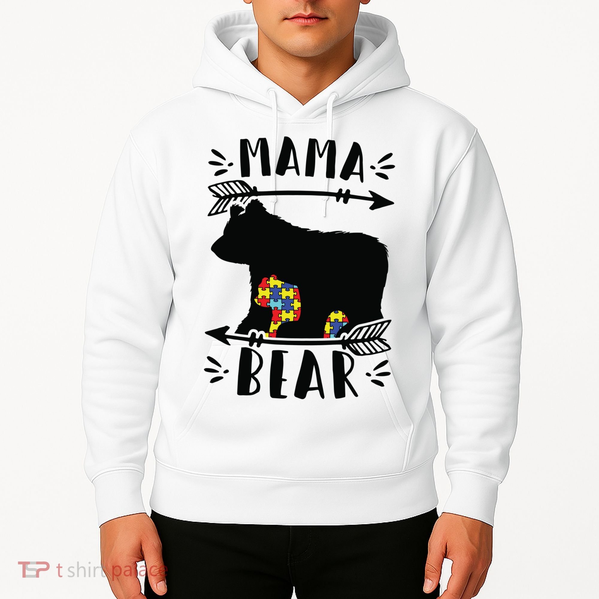 Autism Mama Bear Meaningful Gift Autism Mom Cool Gift Hoodie