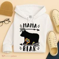 Autism Mama Bear Meaningful Gift Autism Mom Cool Gift Hoodie thumb 4