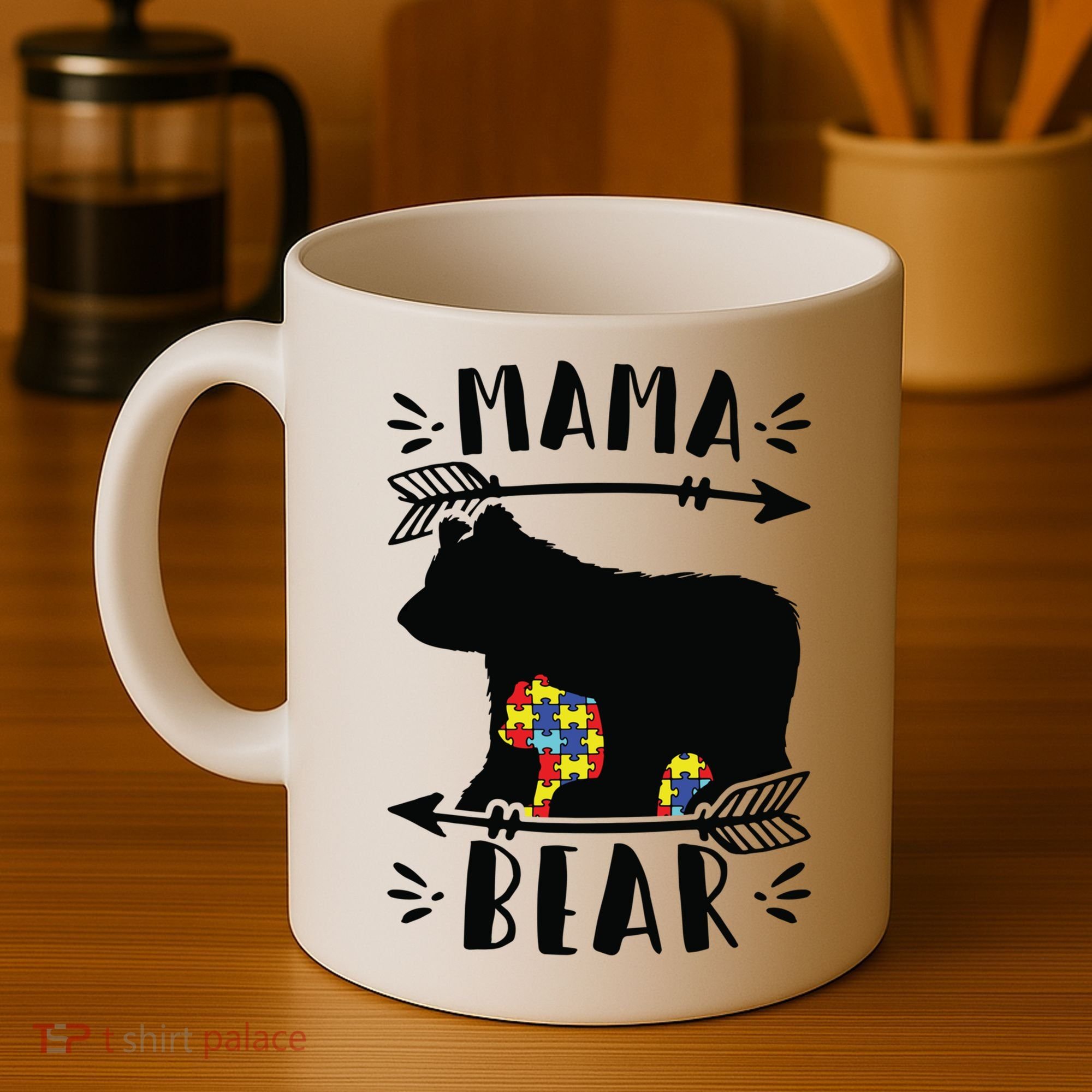 Autism Mama Bear Meaningful Gift Autism Mom Cool Gift Coffee Mug