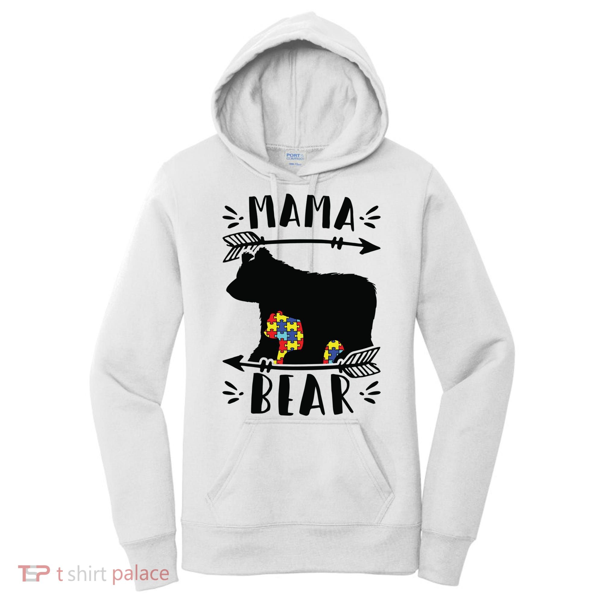 Autism Mama Bear Meaningful Gift Autism Mom Cool Gift Women's Hoodie