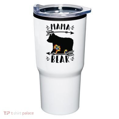 Autism Mama Bear Meaningful Gift Autism Mom Cool Gift Tumbler