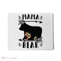 Autism Mama Bear Meaningful Gift Autism Mom Cool Gift Mousepad thumb 0