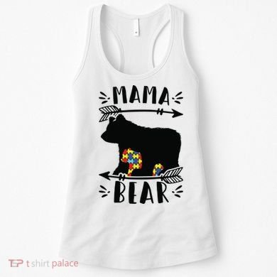 Autism Mama Bear Meaningful Gift Autism Mom Cool Gift Women's Tank Top
