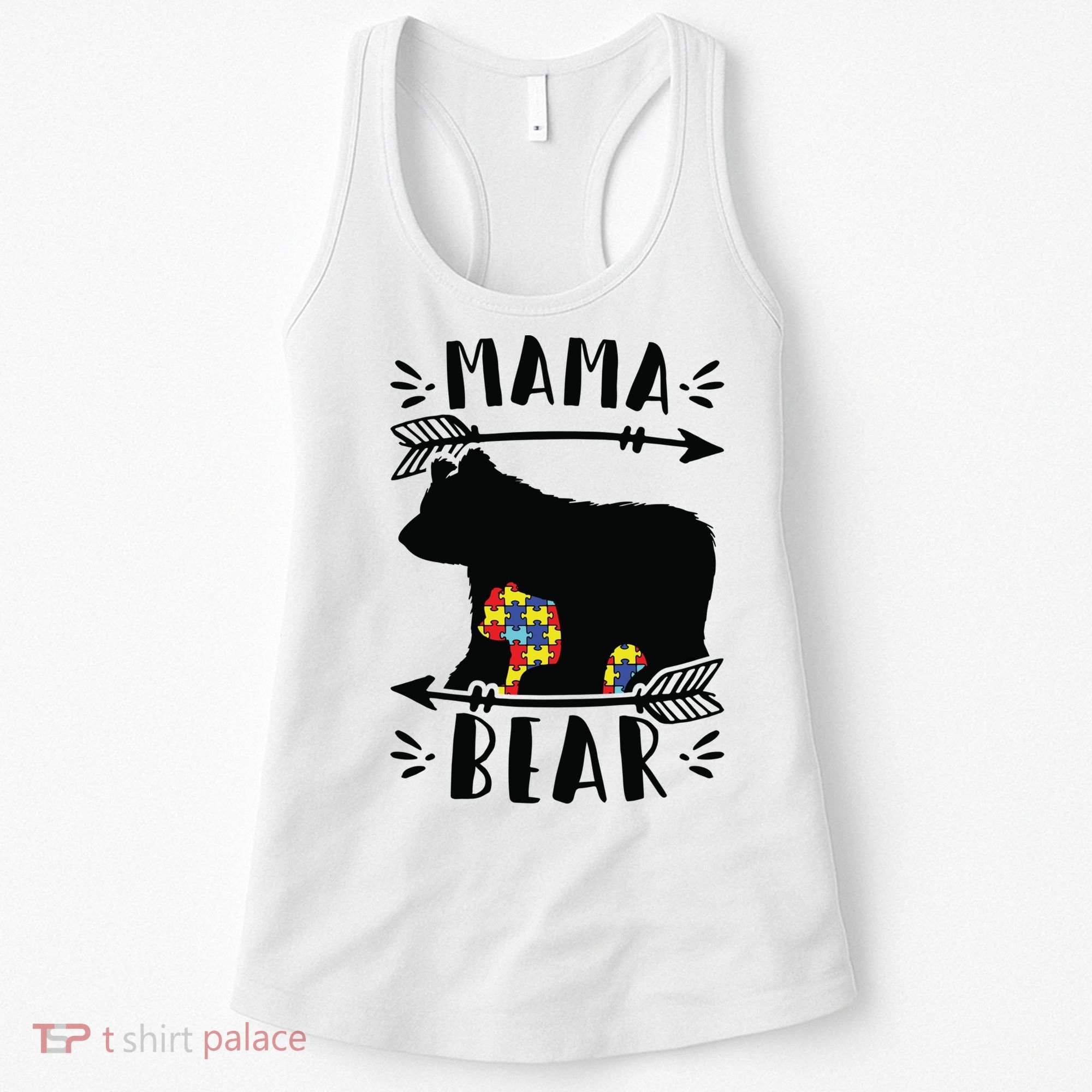 Autism Mama Bear Meaningful Gift Autism Mom Cool Gift Women's Tank Top