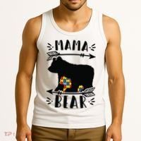 Autism Mama Bear Meaningful Gift Autism Mom Cool Gift Tank Top thumb 3