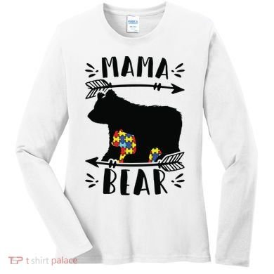 Autism Mama Bear Meaningful Gift Autism Mom Cool Gift Women's Long Sleeve Shirt