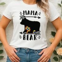 Autism Mama Bear Meaningful Gift Autism Mom Cool Gift Women's T-Shirt thumb 2