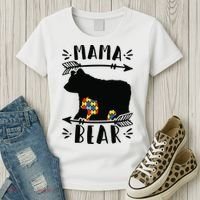 Autism Mama Bear Meaningful Gift Autism Mom Cool Gift Women's T-Shirt thumb 3