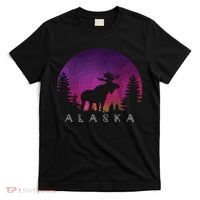Alaska Moose Borealis Alaskan Landscape T-Shirt thumb 0