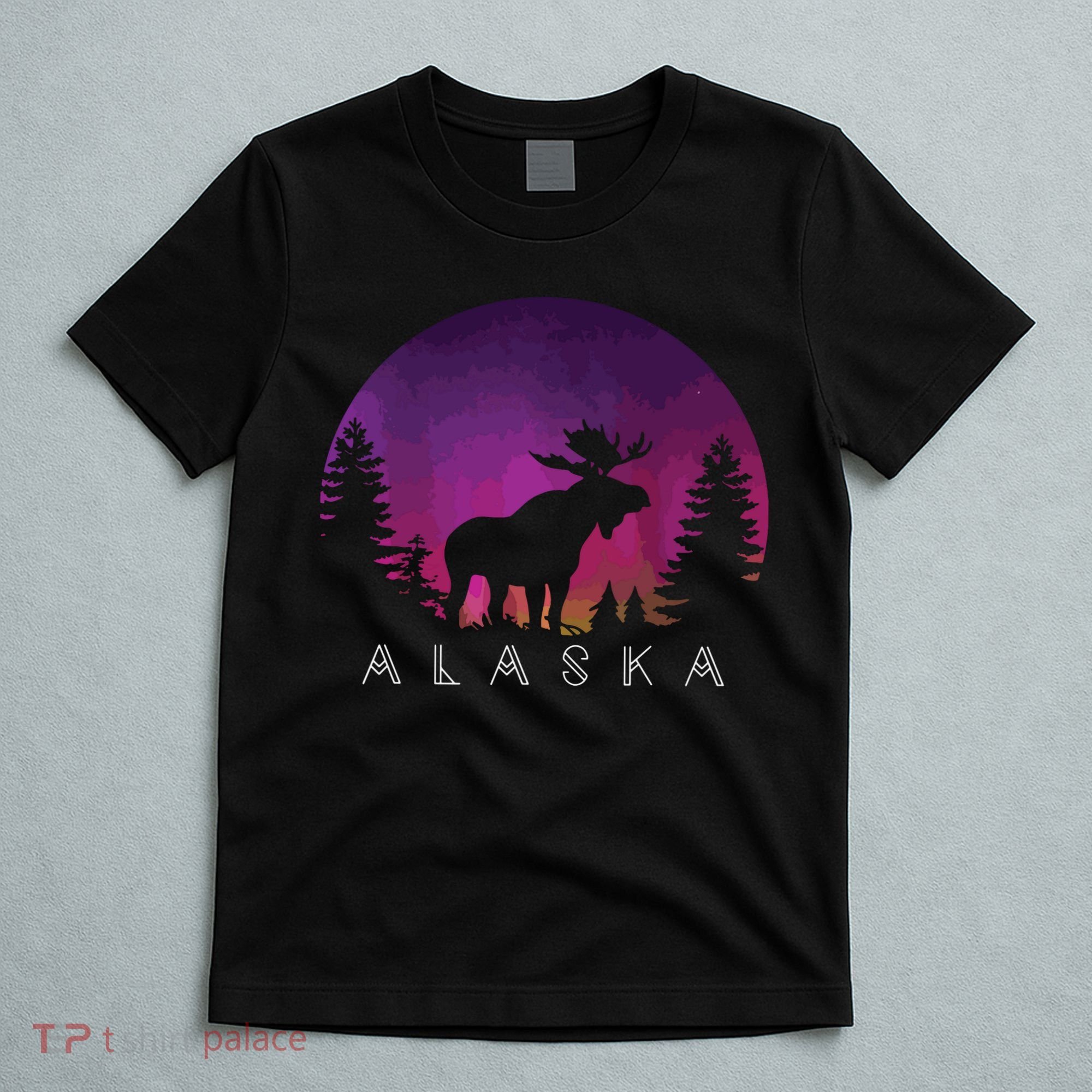 Alaska Moose Borealis Alaskan Landscape T-Shirt