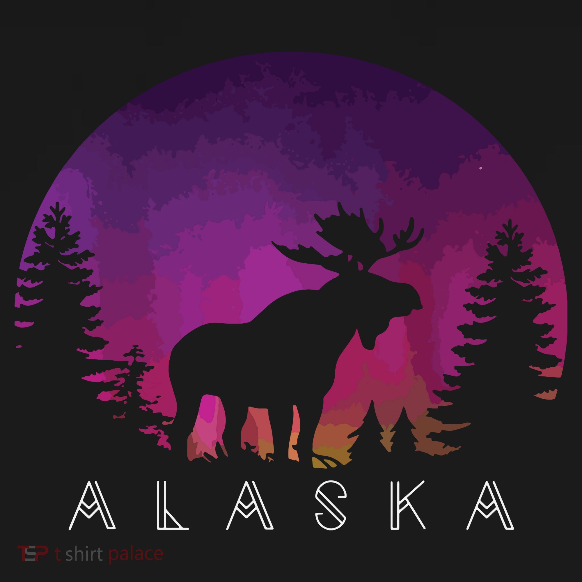 Alaska Moose Borealis Alaskan Landscape Long Sleeve Pajama Set