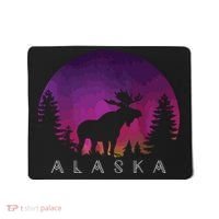 Alaska Moose Borealis Alaskan Landscape Mousepad thumb 0