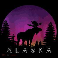 Alaska Moose Borealis Alaskan Landscape Ornament thumb 1