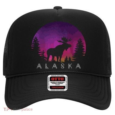 Alaska Moose Borealis Alaskan Landscape Hat