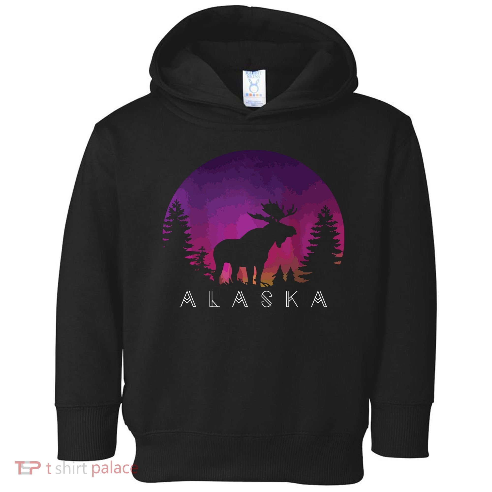 Alaska Moose Borealis Alaskan Landscape Toddler Hoodie