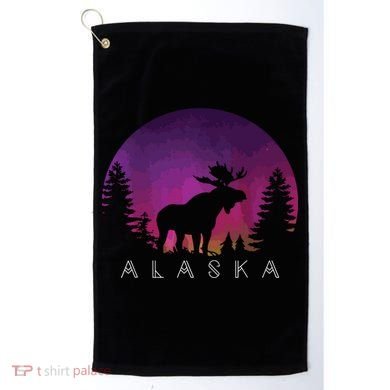 Alaska Moose Borealis Alaskan Landscape Golf Towel