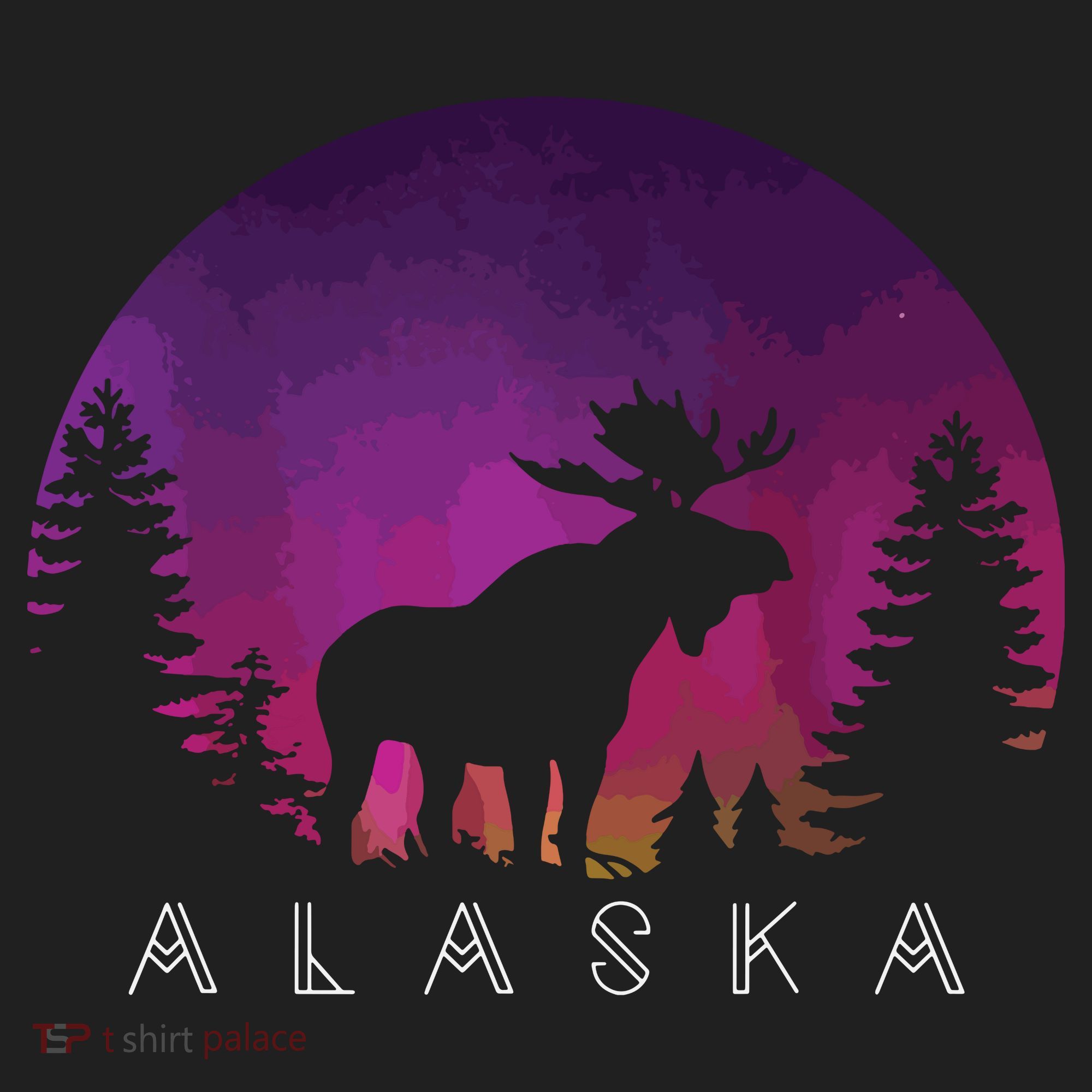 Alaska Moose Borealis Alaskan Landscape Golf Towel