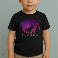 Alaska Moose Borealis Alaskan Landscape Toddler T-Shirt thumb 2