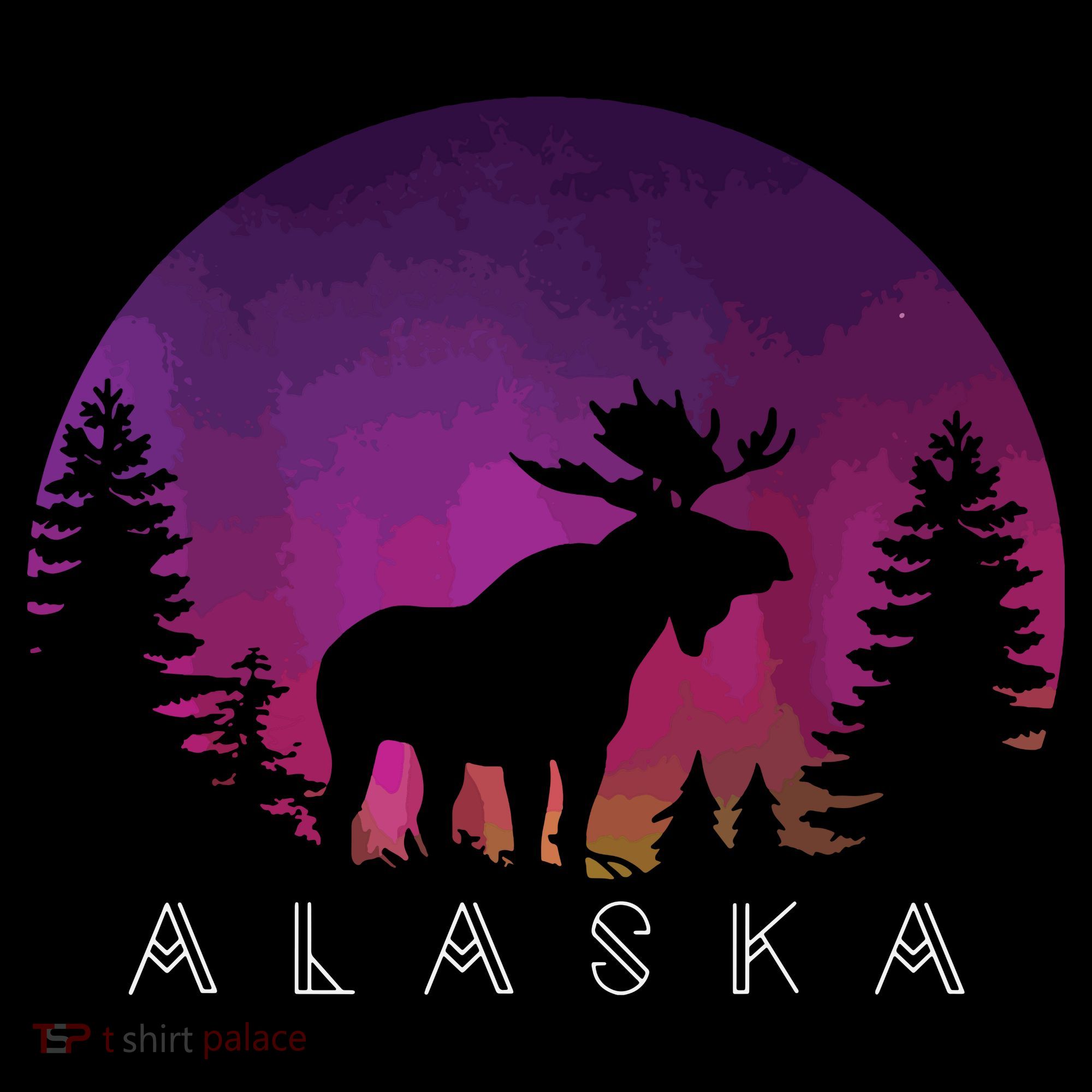 Alaska Moose Borealis Alaskan Landscape Kids T-Shirt