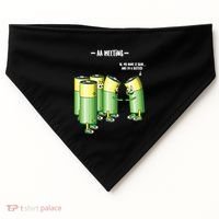 Aa Meeting Battery Alcohol Addict Beer Wine Funny Gift USA-Made Doggie Bandana thumb 0